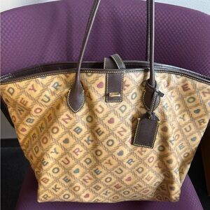 Dooney & Bourke Multicolor Letter Pattern Tote